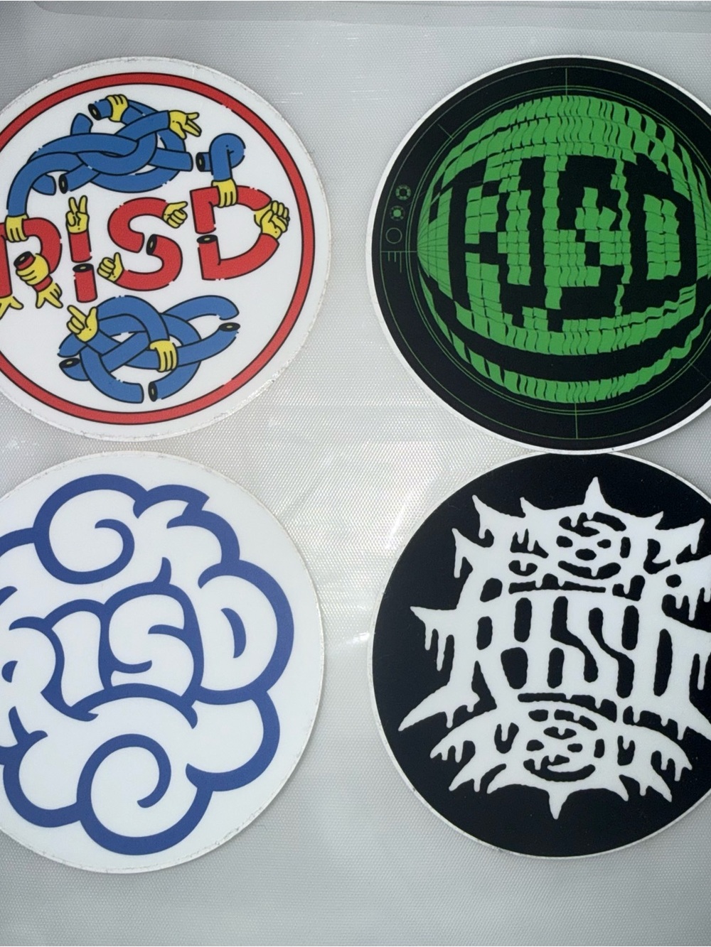 RISD (Rhode Island School of Design) Circular Stickers - Pack of 4